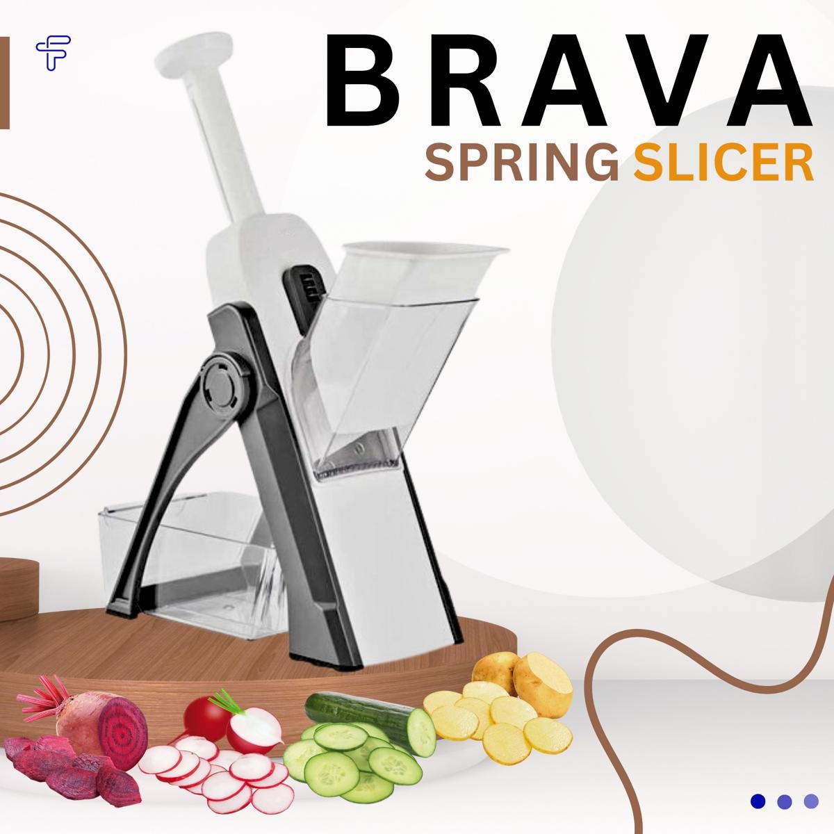 Hemico Adjustable Slicer With Spring Slicer, Vegetable & Fruit